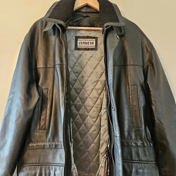 Laurence Roy Vintage 100% Lambskin Leather Moto  Biker Boho Jacket Black Size M. - Picture 10 of 16